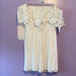 white off the shoulder dress